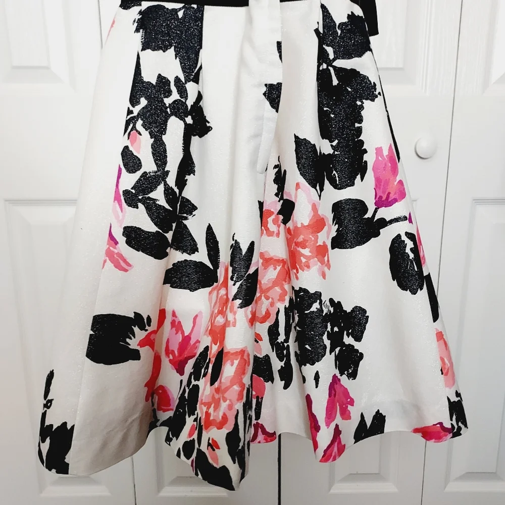 🤍Lilly Pulitzer strapless dress Amberly Cameo White Stroke of Midnight Sz8 - Picture 8 of 15